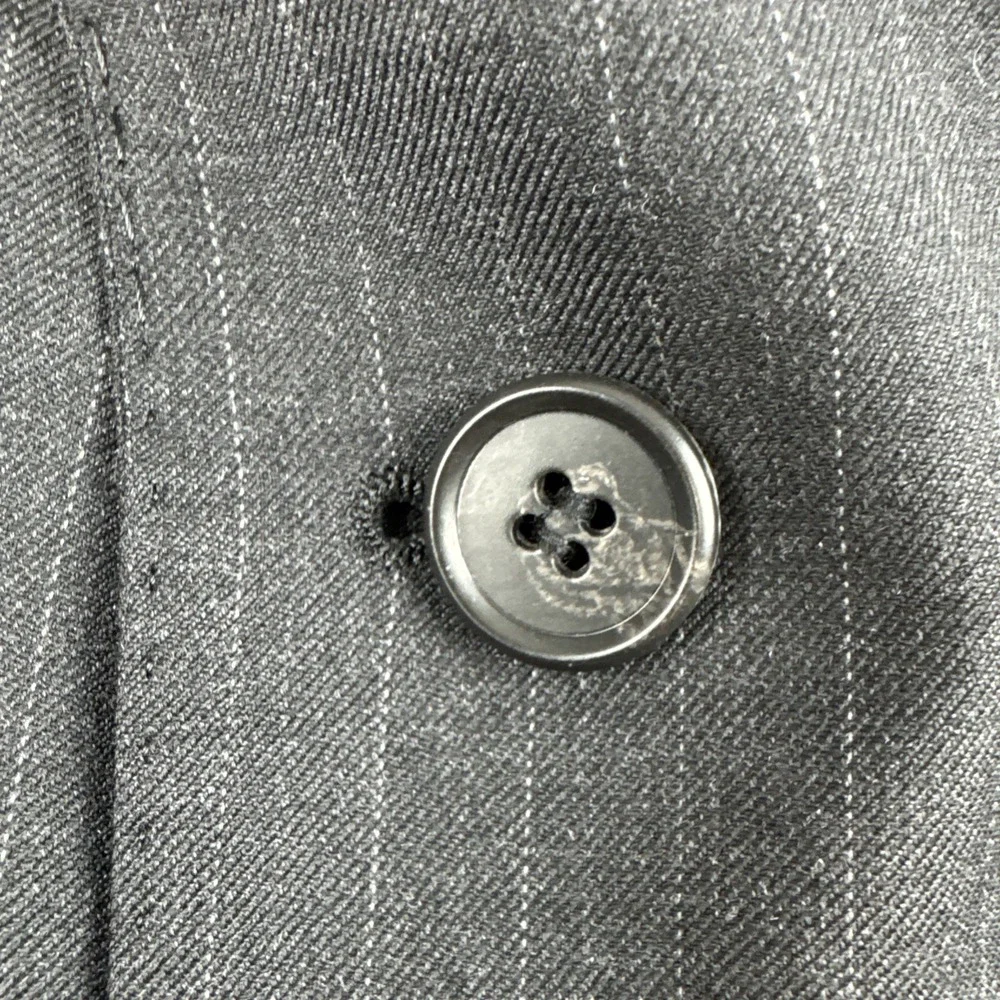 Samuel Windsor Mens Pinstripe Charcoal Blazer 40R 100% Wool #BV22J Office